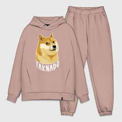 Мужской костюм оверсайз ПЕС МЕМTAKNADO, цвет: пыльно-розовый