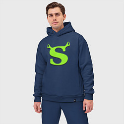 Мужской костюм оверсайз Shrek: Logo S, цвет: тёмно-синий — фото 2