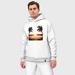 Мужской костюм оверсайз Beach, цвет: белый — фото 2