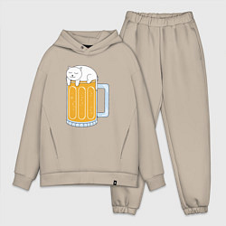 Мужской костюм оверсайз Beer Cat