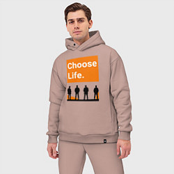 Мужской костюм оверсайз Choose Life, цвет: пыльно-розовый — фото 2