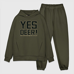 Мужской костюм оверсайз Yes Deer!, цвет: хаки