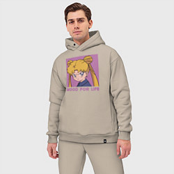 Мужской костюм оверсайз Mood Сейлор мун, цвет: миндальный — фото 2