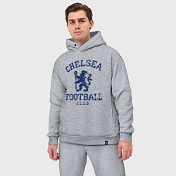 Мужской костюм оверсайз Chelsea FC: Lion цвета меланж — фото 2