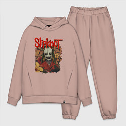 Мужской костюм оверсайз SLIPKNOT СЛИПКНОТ Z, цвет: пыльно-розовый