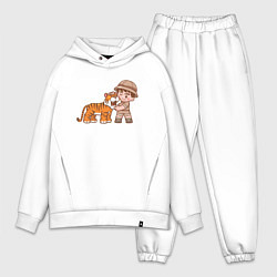 Мужской костюм оверсайз Tiger Friend, цвет: белый