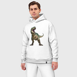 Мужской костюм оверсайз Тираннозавр, цвет: белый — фото 2
