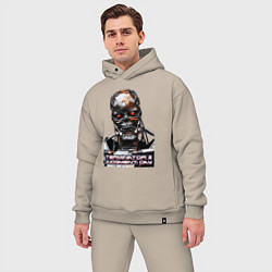 Мужской костюм оверсайз Terminator T-800, цвет: миндальный — фото 2