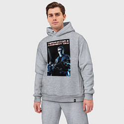 Мужской костюм оверсайз Арнольд Шварценеггер, цвет: меланж — фото 2