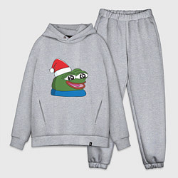 Мужской костюм оверсайз Pepe, pepe happy, Пепе хеппи, pepe happy new year, цвет: меланж