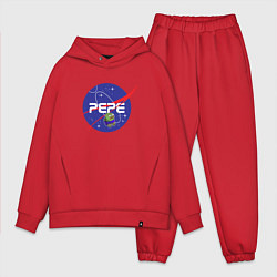 Мужской костюм оверсайз Pepe Pepe space Nasa, цвет: красный