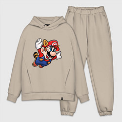 Мужской костюм оверсайз Mario bros 3, цвет: миндальный