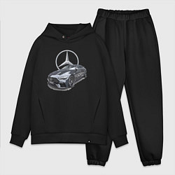 Мужской костюм оверсайз Mercedes AMG motorsport, цвет: черный