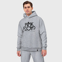 Мужской костюм оверсайз PINK FLOYD LOGO ПИНК ФЛОЙД, цвет: меланж — фото 2