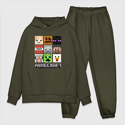 Мужской костюм оверсайз МИР МАЙНКРАФТА, КУБИКИ