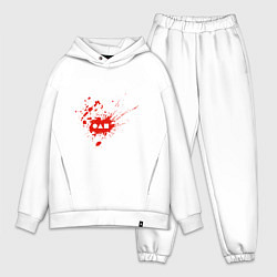Мужской костюм оверсайз Squid Game Blood, цвет: белый