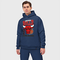 Мужской костюм оверсайз Chicago Bulls NBA, цвет: тёмно-синий — фото 2