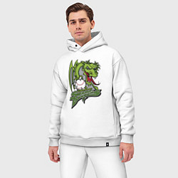 Мужской костюм оверсайз Shreveport swamp dragons - baseball team, цвет: белый — фото 2