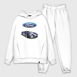 Мужской костюм оверсайз Ford Racing team цвета белый — фото 1