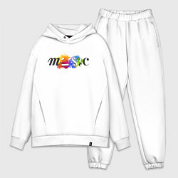 Мужской костюм оверсайз Music Цветная Портрет