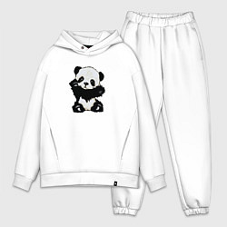Мужской костюм оверсайз Cute Baby Panda, цвет: белый