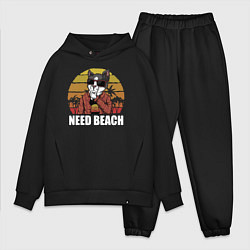 Мужской костюм оверсайз Need Beach, цвет: черный