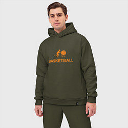 Мужской костюм оверсайз Buy Basketball, цвет: хаки — фото 2