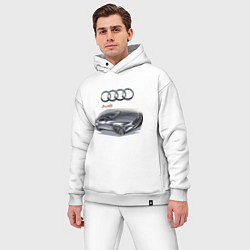 Мужской костюм оверсайз Audi Concept, цвет: белый — фото 2