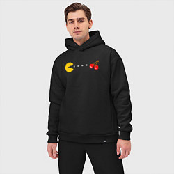 Мужской костюм оверсайз Pac-man 8bit, цвет: черный — фото 2