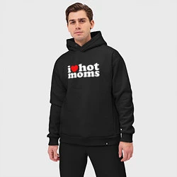 Мужской костюм оверсайз I LOVE HOT MOMS, цвет: черный — фото 2