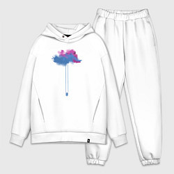 Мужской костюм оверсайз Девочка на Качелях из Неба, цвет: белый