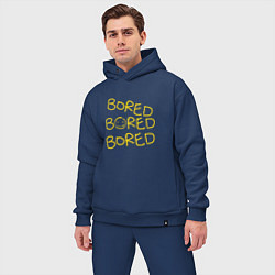 Мужской костюм оверсайз Bored Bored Bored, цвет: тёмно-синий — фото 2