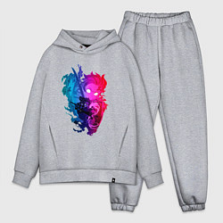 Мужской костюм оверсайз Танджиро Камадо в ярости Клинок рассекающий демоно