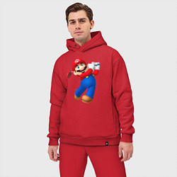 Мужской костюм оверсайз Марио - крутейший гольфист Super Mario, цвет: красный — фото 2