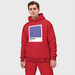 Мужской костюм оверсайз Pantone Very Peri, цвет: красный — фото 2