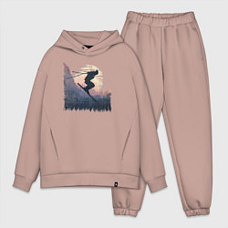 Мужской костюм оверсайз Лыжи и Лыжники