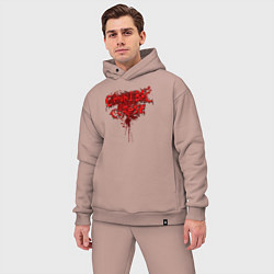 Мужской костюм оверсайз Cannibal bleeding, цвет: пыльно-розовый — фото 2