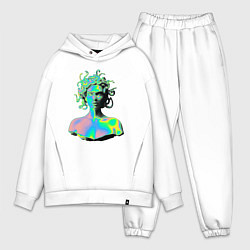 Мужской костюм оверсайз Gorgon Medusa Vaporwave Neon, цвет: белый