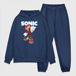 Мужской костюм оверсайз Knuckles Echidna Sonic Video game Ехидна Наклз Вид, цвет: тёмно-синий