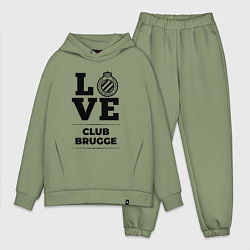 Мужской костюм оверсайз Club Brugge Love Классика, цвет: авокадо