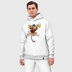 Мужской костюм оверсайз Пивная обезьяна, цвет: белый — фото 2