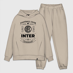 Мужской костюм оверсайз Inter: Football Club Number 1 Legendary, цвет: миндальный