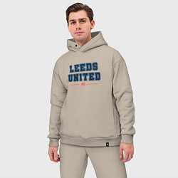 Мужской костюм оверсайз Leeds United FC Classic, цвет: миндальный — фото 2