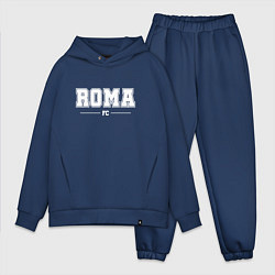 Мужской костюм оверсайз Roma Football Club Классика цвета тёмно-синий — фото 1