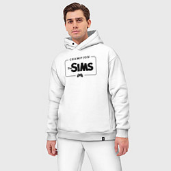 Мужской костюм оверсайз The Sims Gaming Champion: рамка с лого и джойстико, цвет: белый — фото 2