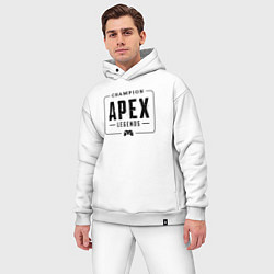 Мужской костюм оверсайз Apex Legends gaming champion: рамка с лого и джойс, цвет: белый — фото 2