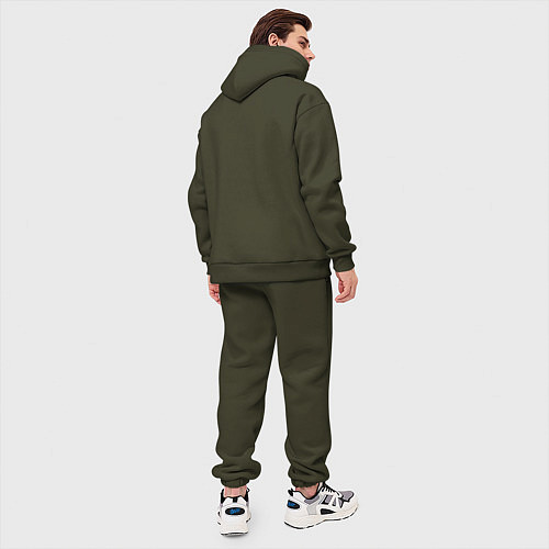 Мужской костюм оверсайз Бездорожье и закат / Хаки – фото 4