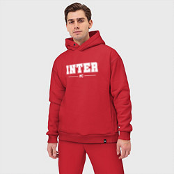 Мужской костюм оверсайз Inter football club классика, цвет: красный — фото 2