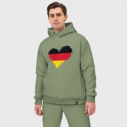 Мужской костюм оверсайз Сердце - Германия, цвет: авокадо — фото 2