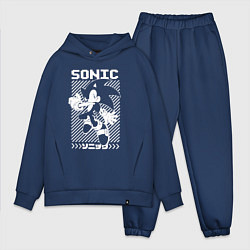 Мужской костюм оверсайз Sonic - game, цвет: тёмно-синий